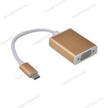 White USB3.1 Type C to VGA Adapter